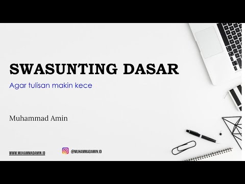 Video Webinar Tentang Swasunting Dasar
