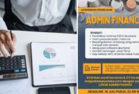 Dibuka Lowongan Kerja Admin Finance Penerbit Detak Pustaka