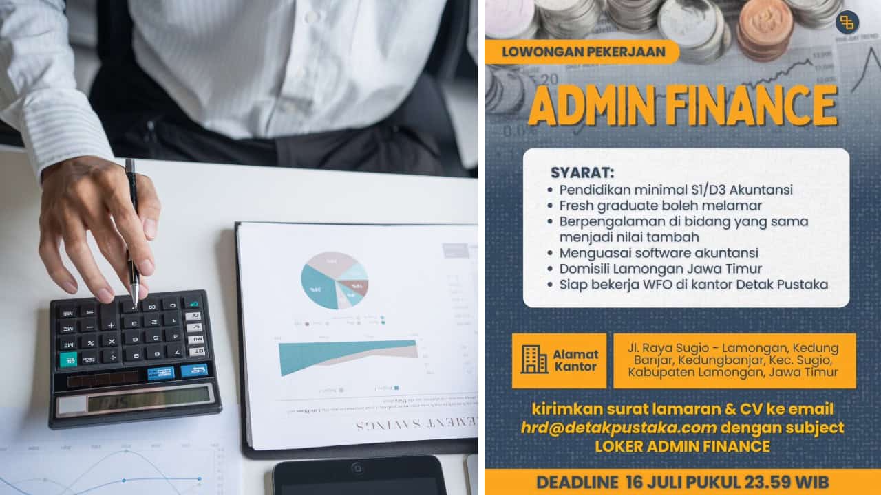 Dibuka Lowongan Kerja Admin Finance Penerbit Detak Pustaka