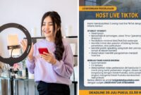 Dibuka Lowongan Pekerjaan Host Live Streaming TikTok Penerbit Buku Detak Pustaka