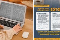 Dibuka Lowongan Freelance Editor Naskah Buku Penerbit Detak Pustaka